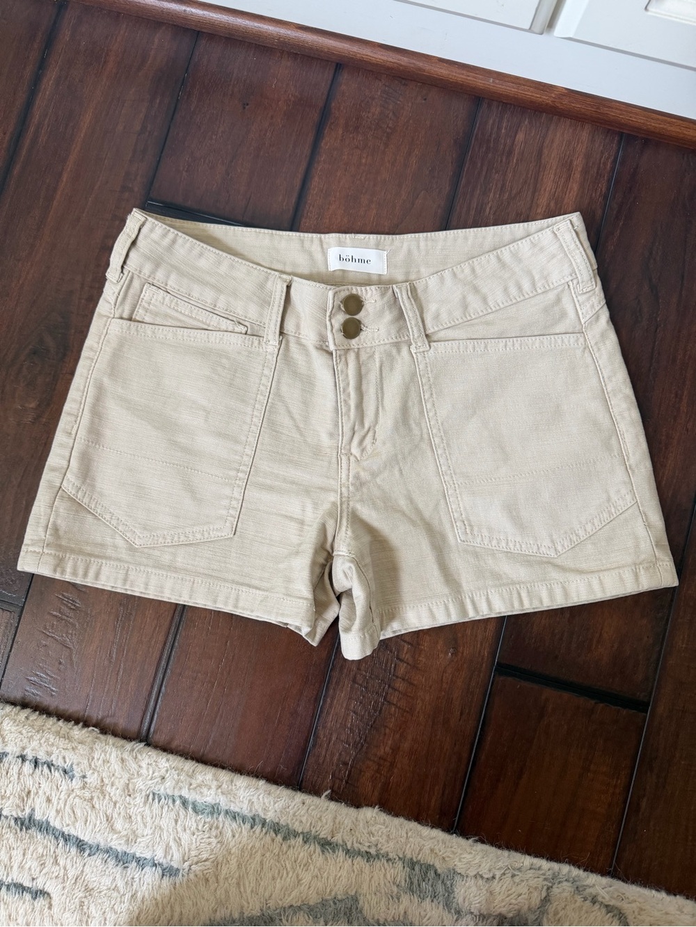 NWOT Bohme Beige Cotton Shorts